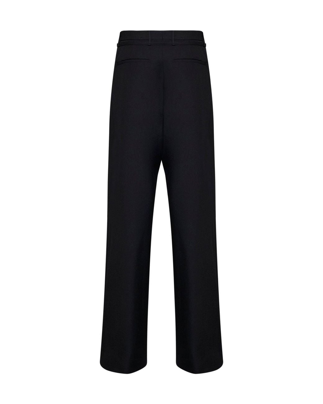 Dries Van Noten Black Wool Peacha Belted Trousers