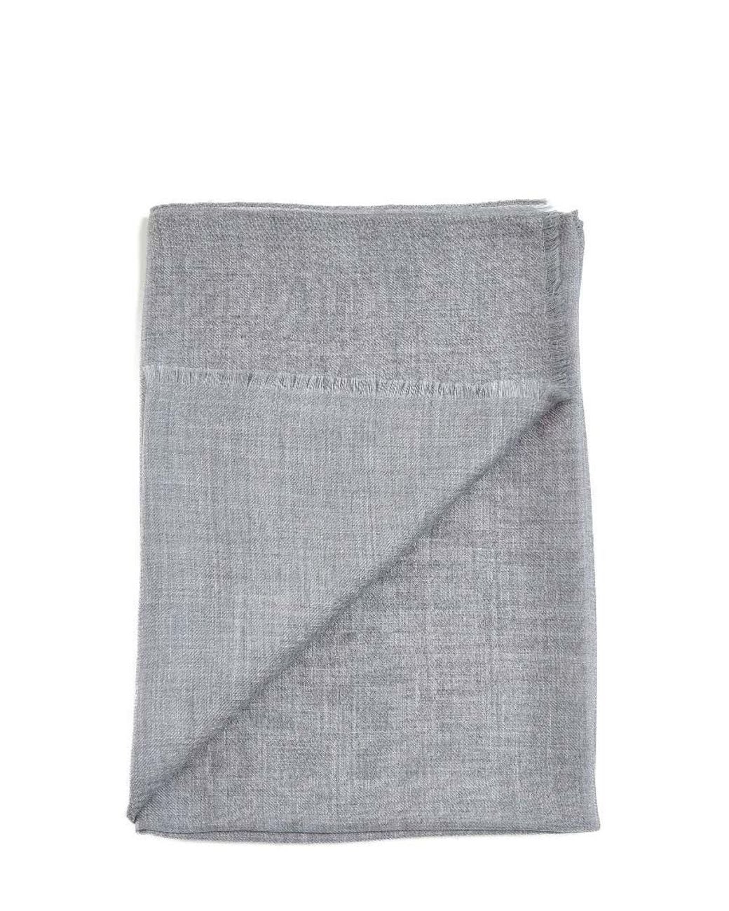 D 40 Gray Cashmere Scarf for men