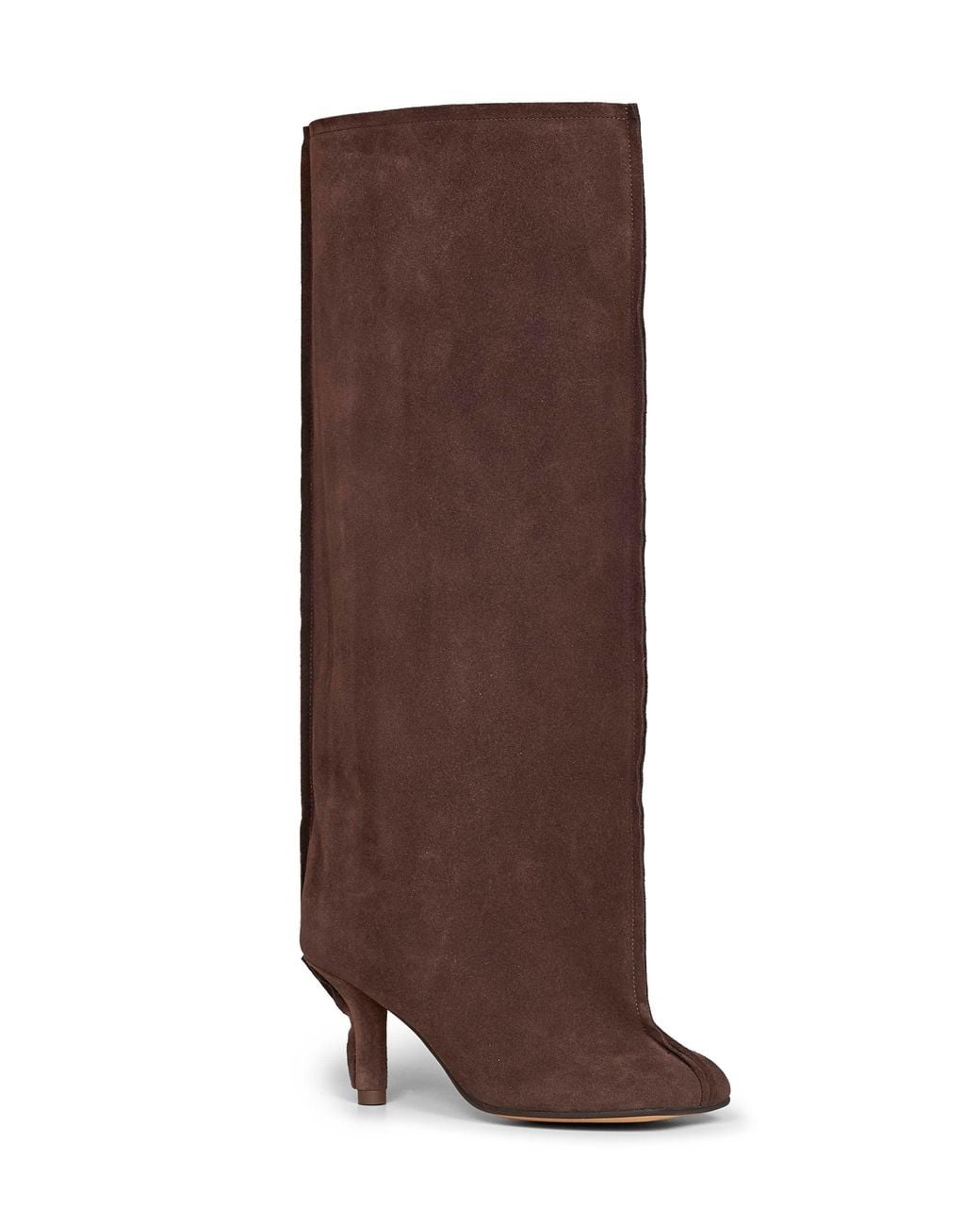 MM6 by Maison Margiela Brown Dark Suede Anatomic Boots With Tubular Shaft