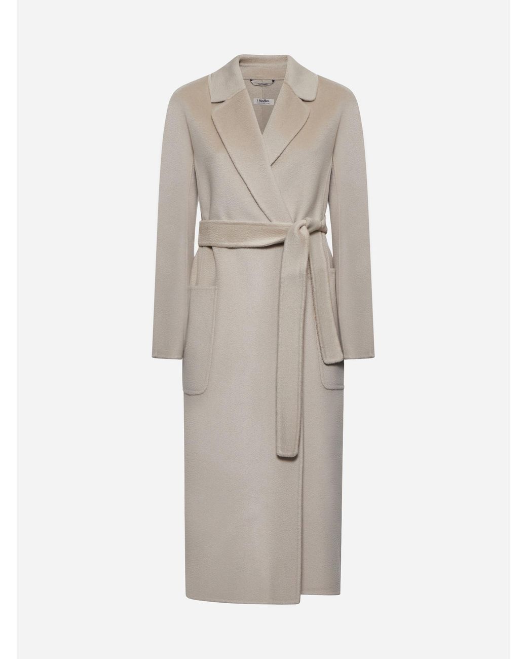 Max Mara Amore Wool And Cashmere Coat in White | Lyst