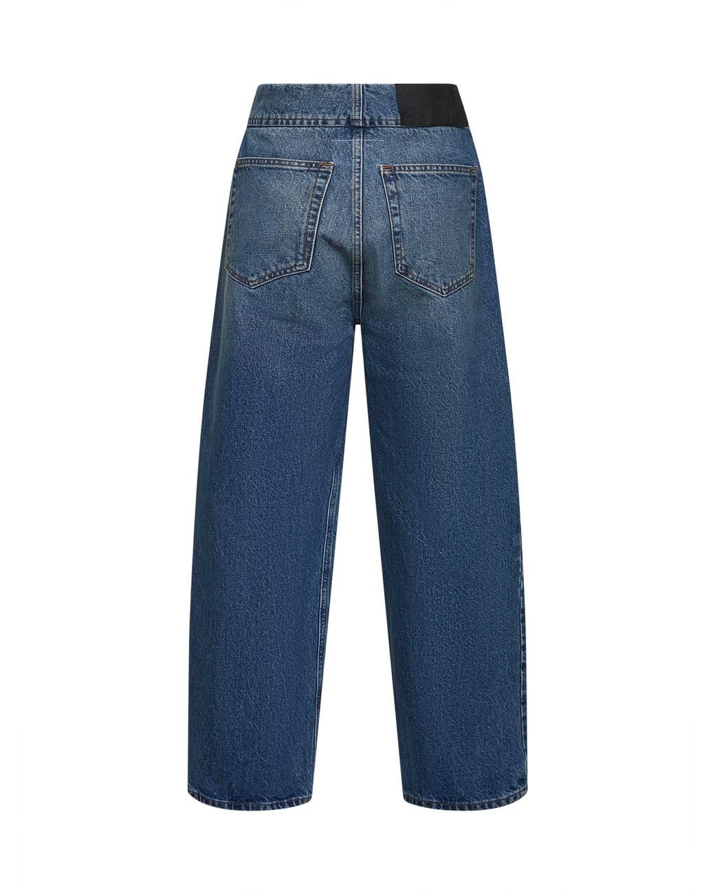 MM6 by Maison Margiela Blue Washed Denim Straight-Leg Jeans