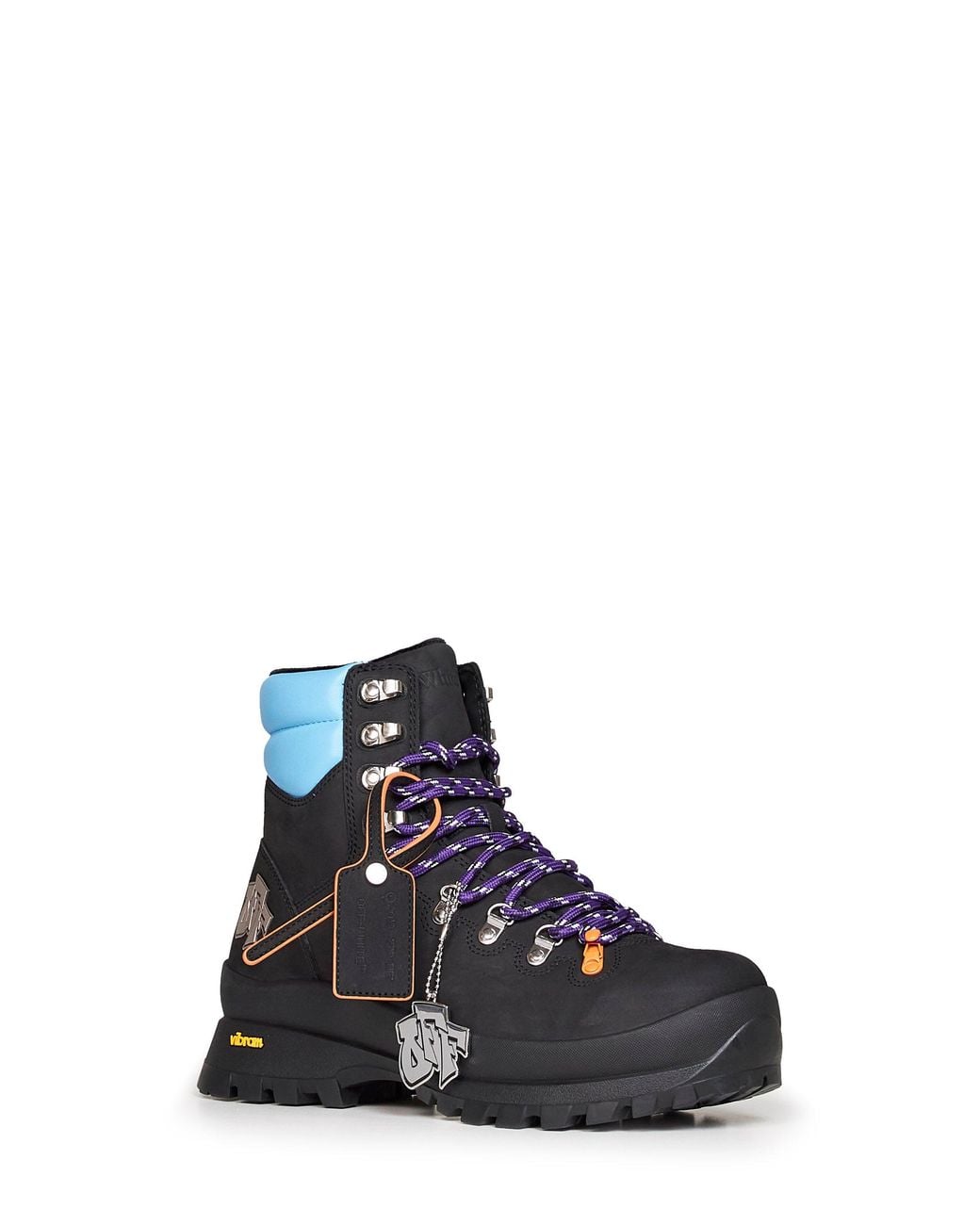Off-White c/o Virgil Abloh Blue Nubuck Hiking Boots for men