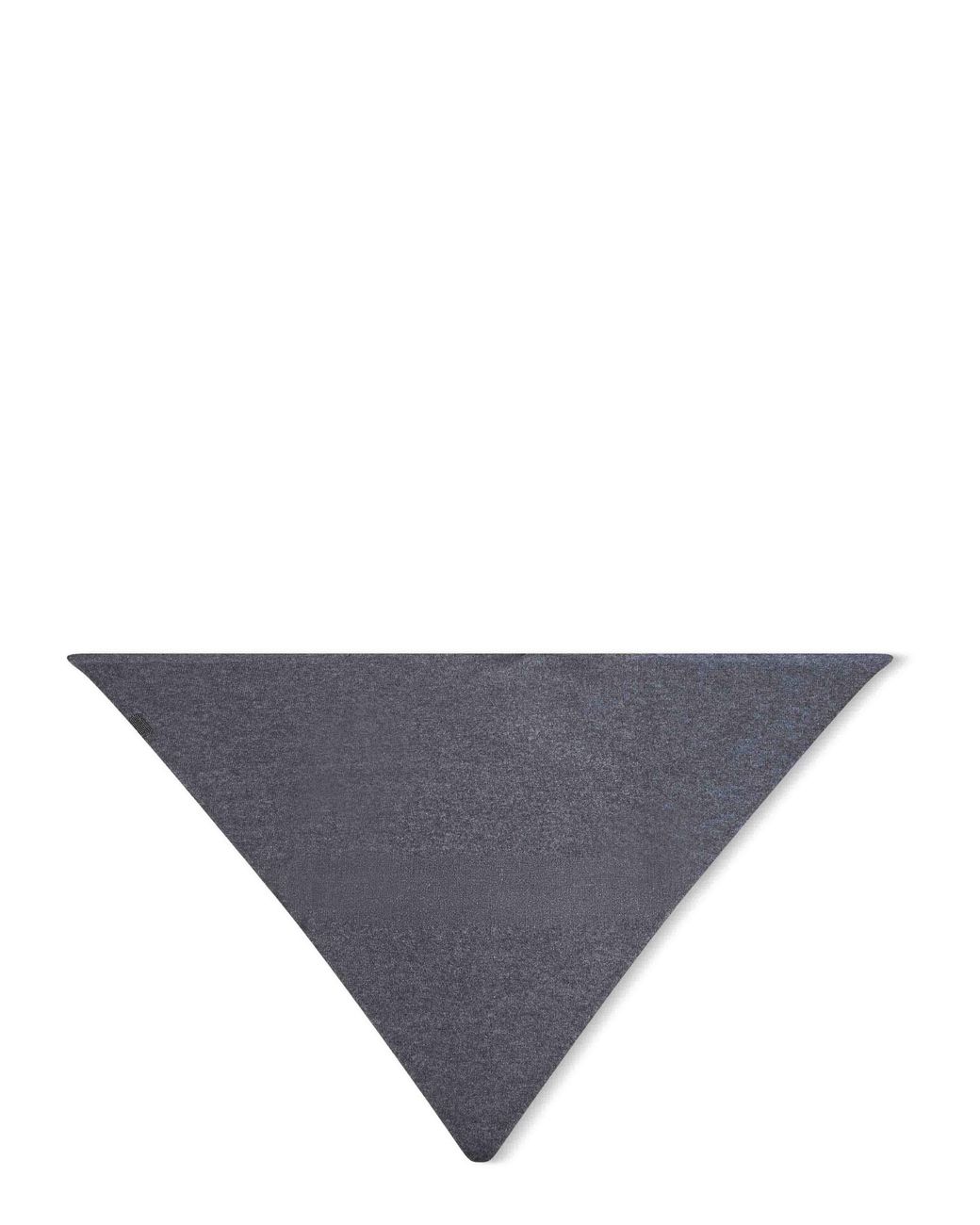 Brunello Cucinelli Blue Lead Cashmere Scarf With Monili