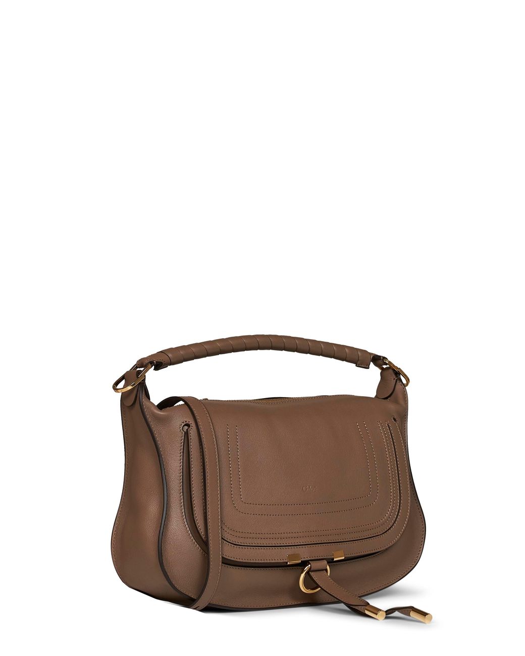 Chloé Brown Deep Taupe Marcie Small Shoulder Bag<Br