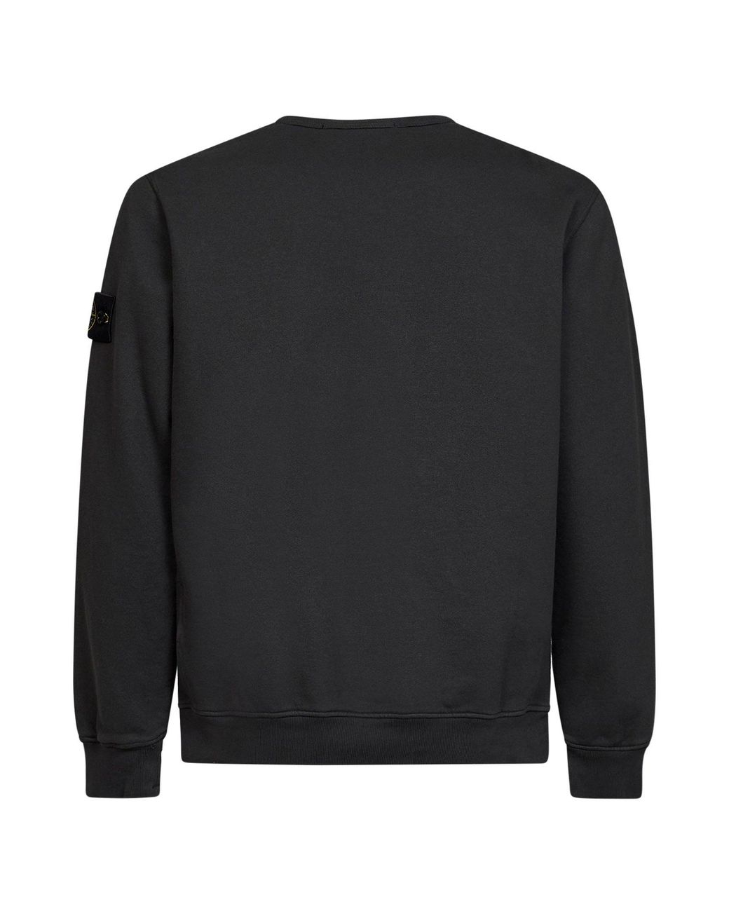 Stone Island Black Lead Organic Stretch Cotton Crewneck Sweatshirt for men