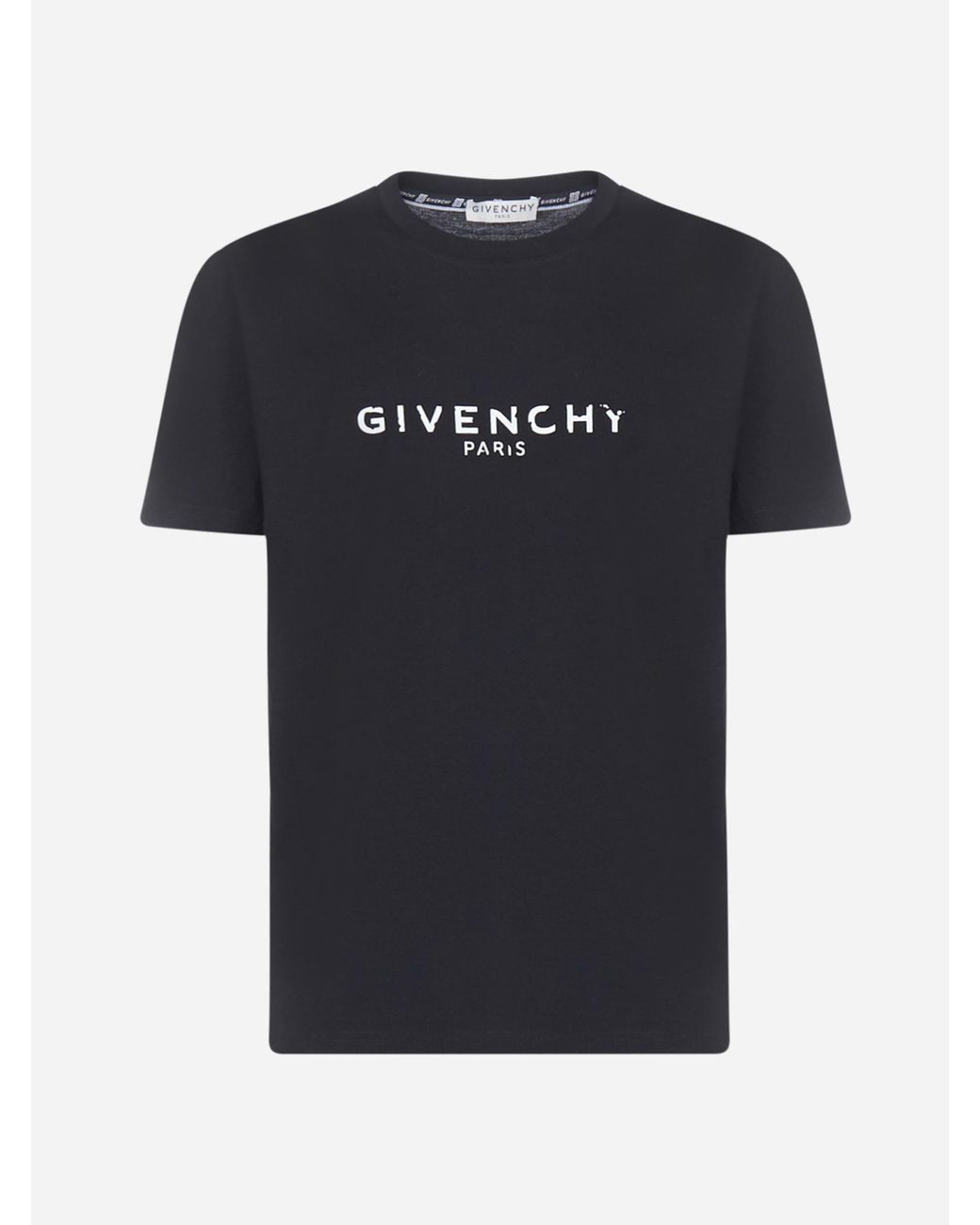 Givenchy Cotton Distressed Logo T-shirt Black Fw19 for Men - Save 37% ...