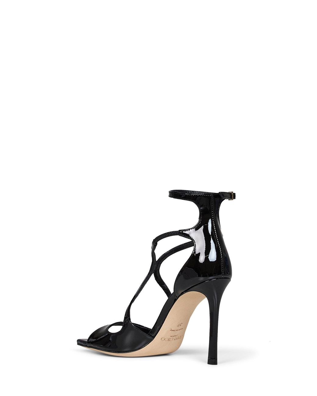 Jimmy Choo White Patent Leather Azia 95 Sandals