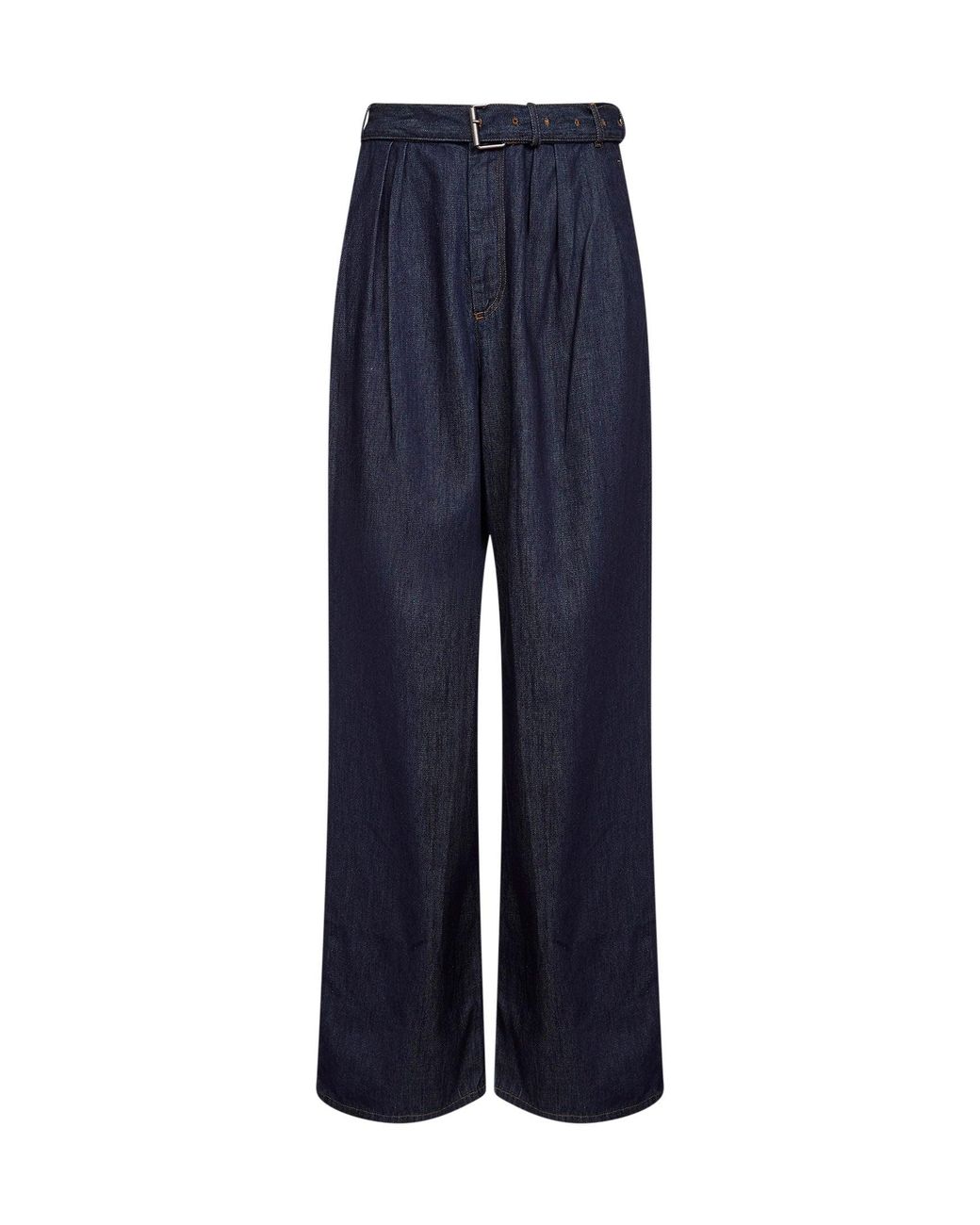 Dries Van Noten Blue Denim Belted Wide-Leg Jeans for men