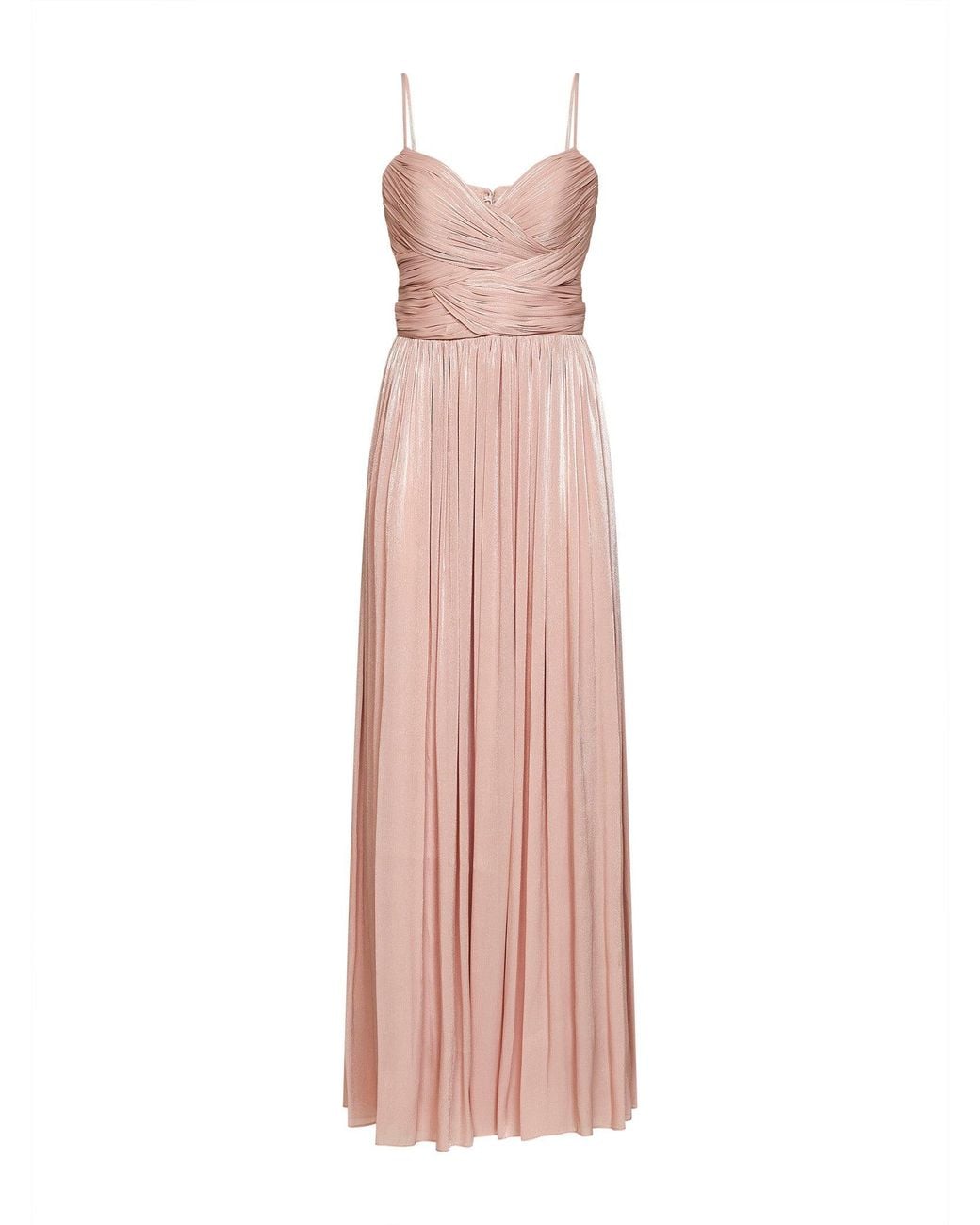 Costarellos Pink Nude Lurex Georgette Sireen Gown
