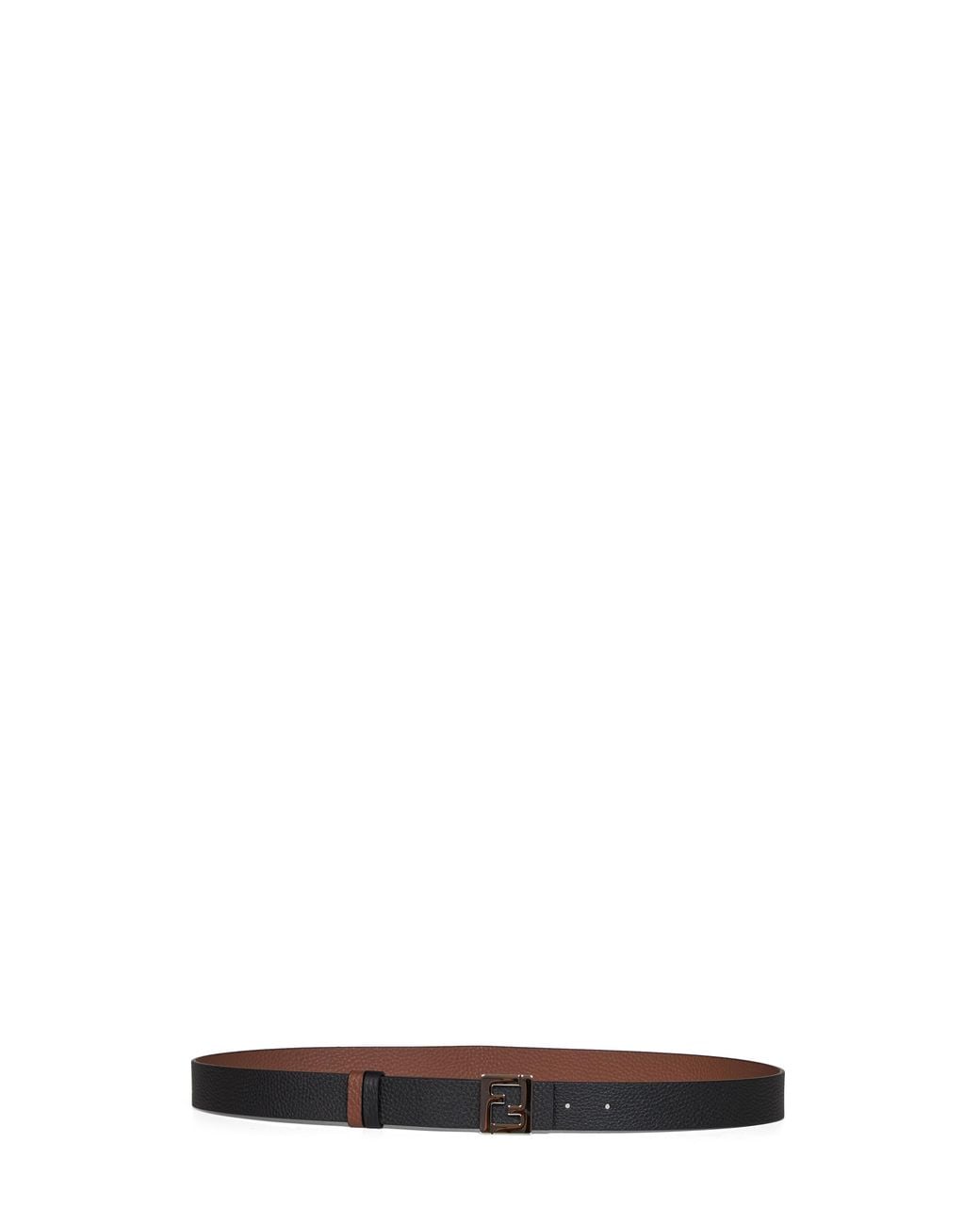 Fendi White And Dark Leather 30 Mm Reversible Ff Belt for men