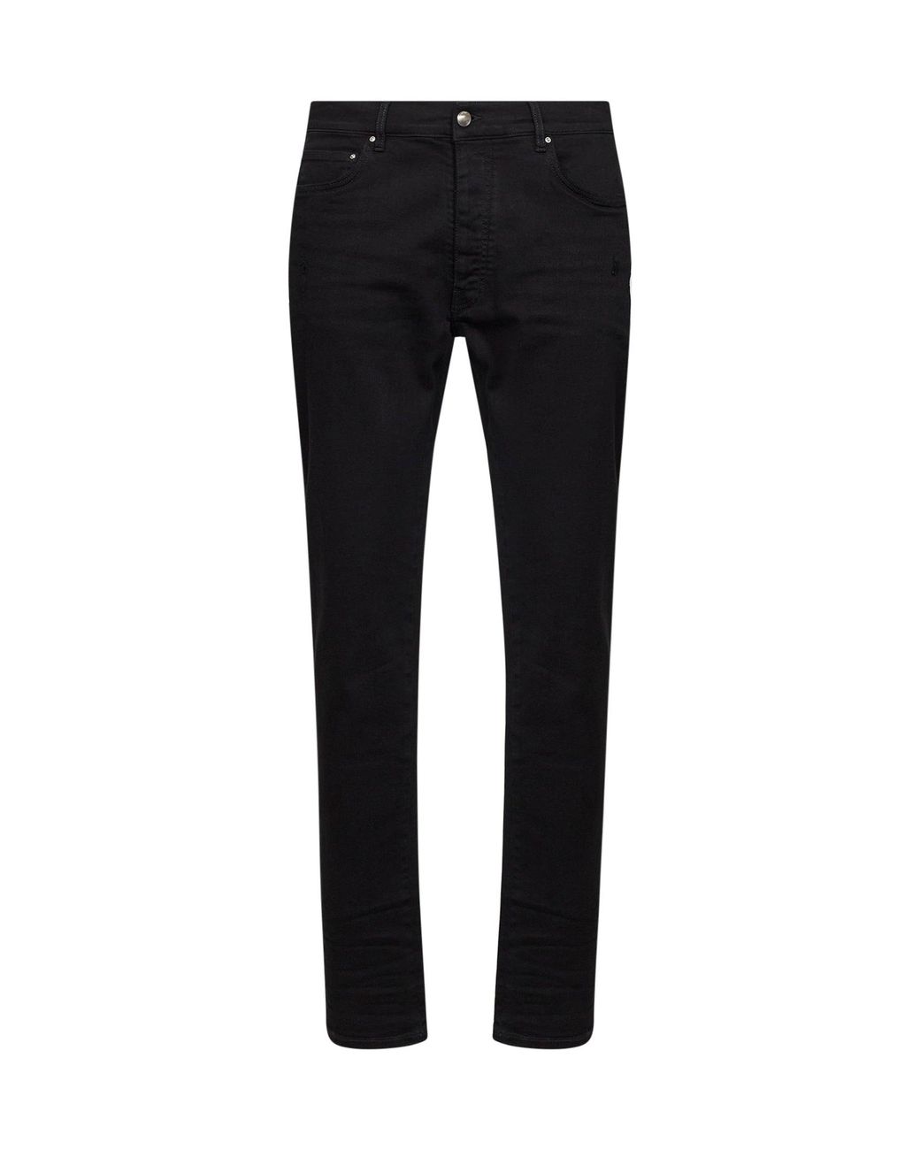 Amiri Black Stretch Cotton Denim Stack Skinny-Fit Jeans for men