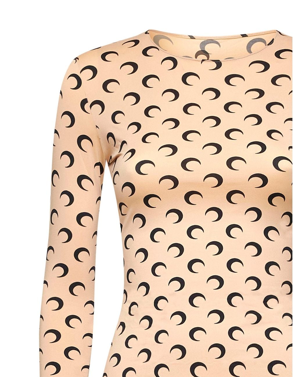MARINE SERRE White Top With Crescent Moon Print