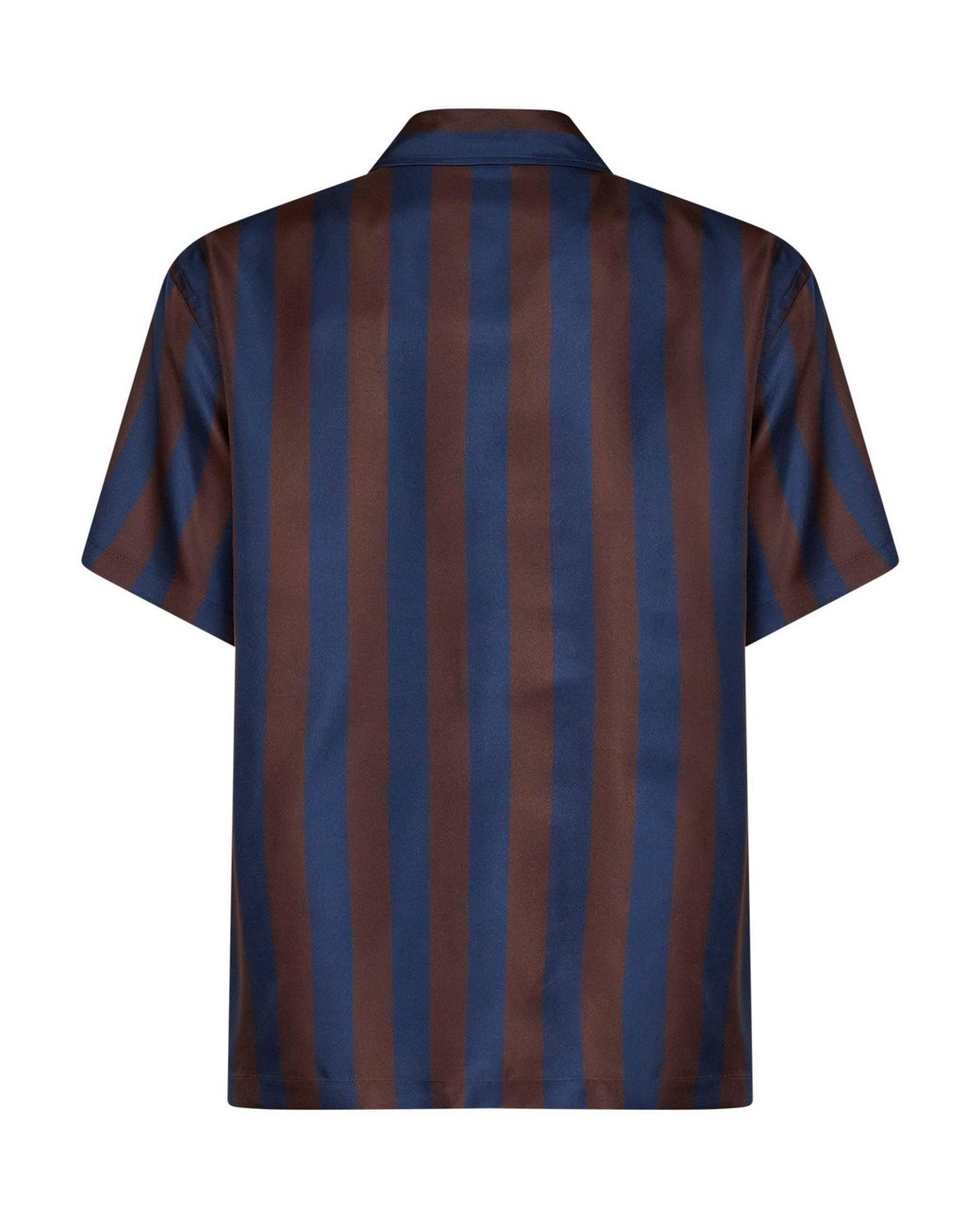 Fendi Blue Shirt Pequin Short-Sleeved for men