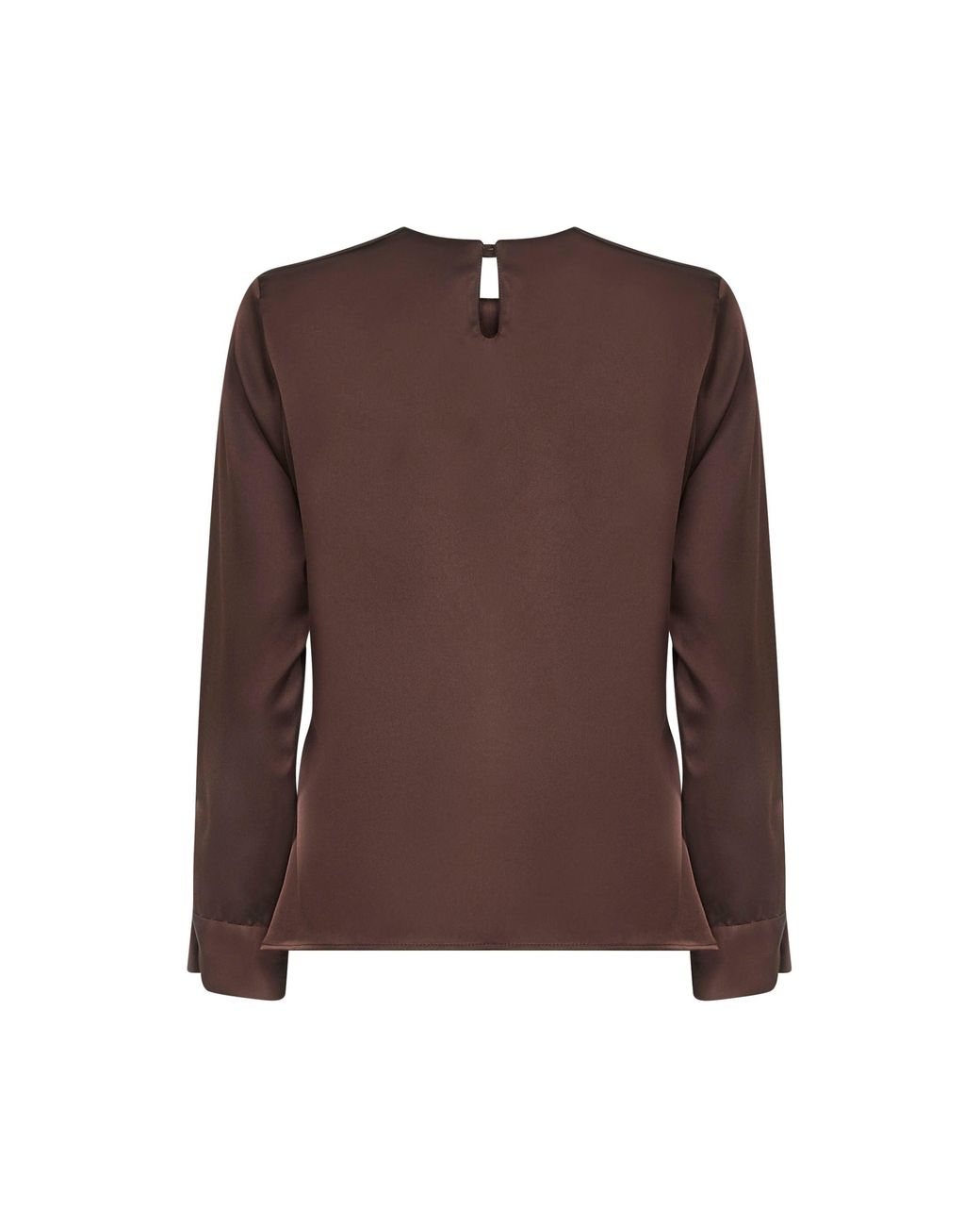 Blanca Vita Brown Coffee Satin Cesta Blouse
