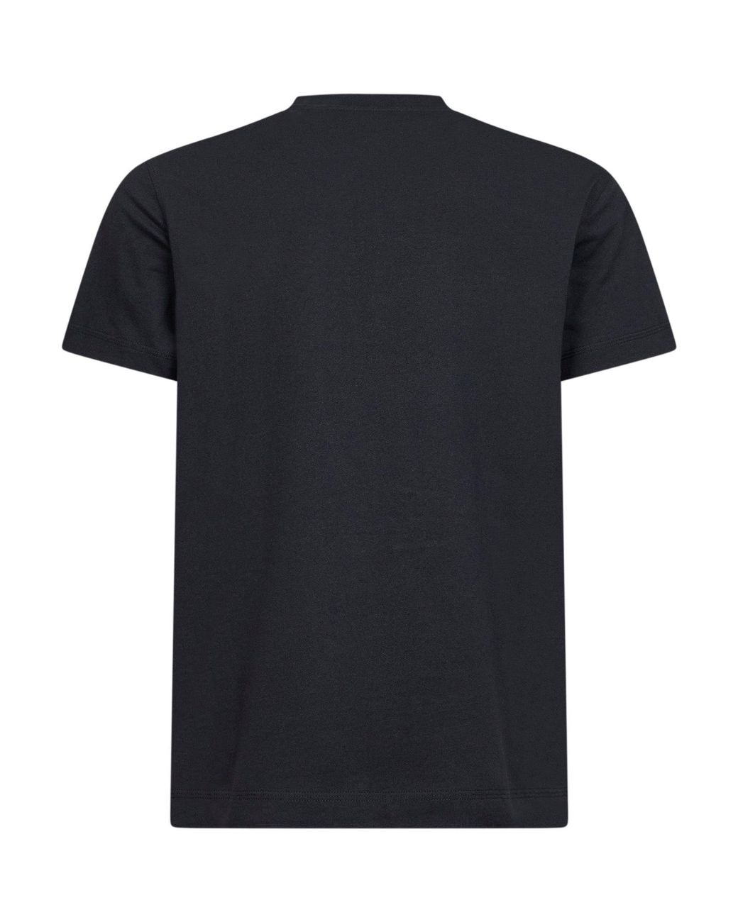 Burberry Black Cotton Check Patch T-Shirt for men