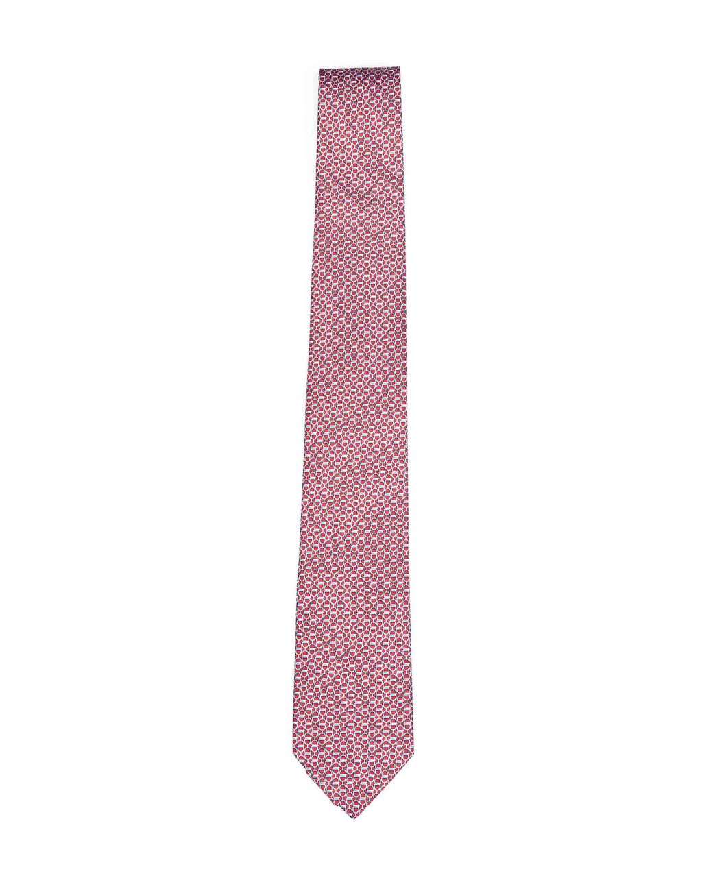 Ferragamo Pink Gancini Silk Twill Tie for men