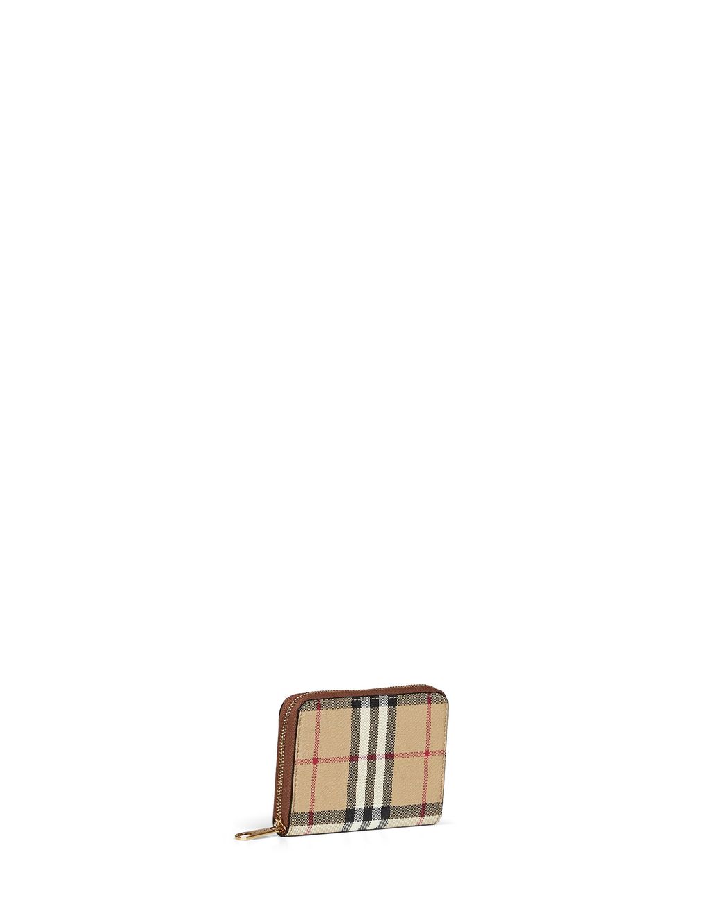 Burberry Metallic Archive Check Zipped Small Wallet