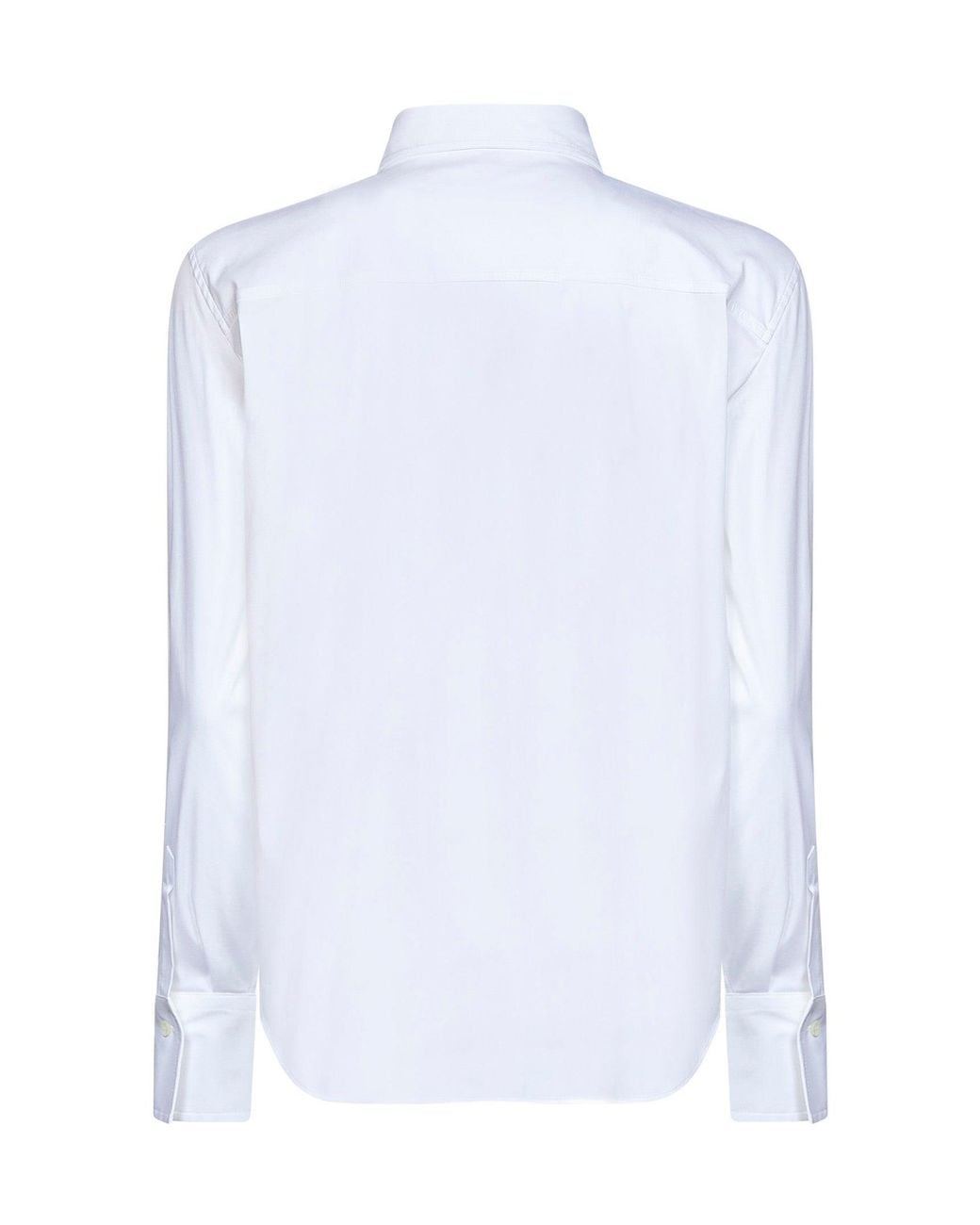 Brunello Cucinelli White Shirt Stretch Poplin Lyocell