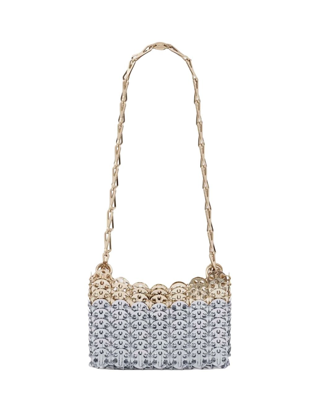 Rabanne White Iconic Nano 1969 Skyline Bag <Br