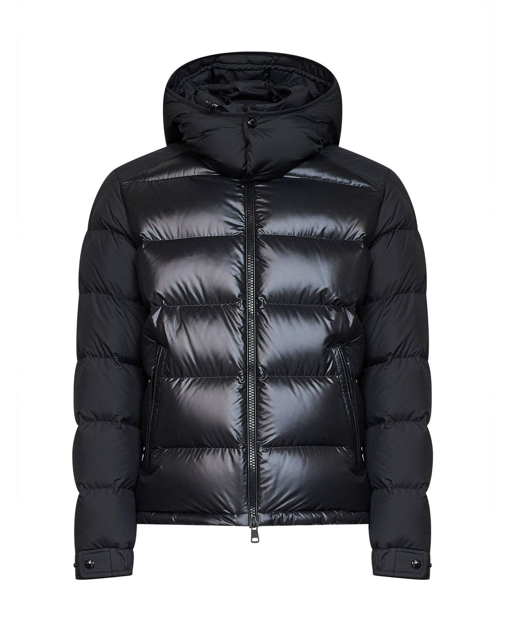 Moncler Black Maya Short Hooded Down Jacket for men