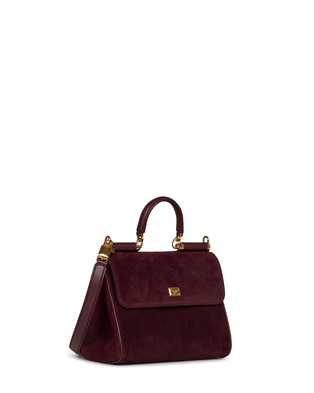 Dolce & Gabbana Purple Burgundy My Sicily Small Handbag