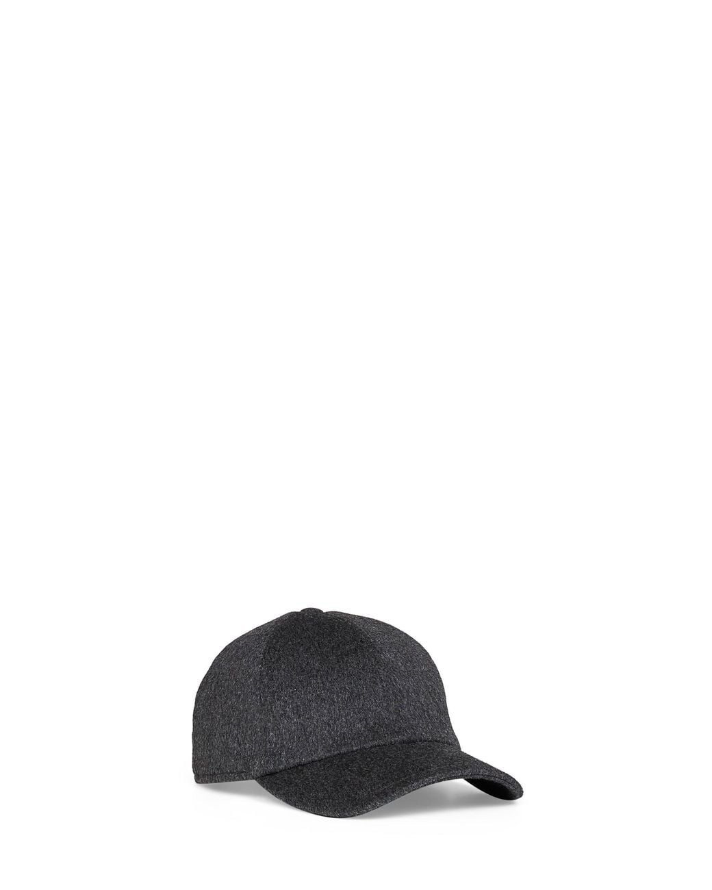 Tagliatore Black Anthracite Virgin Wool Denver Baseball Cap <Br for men