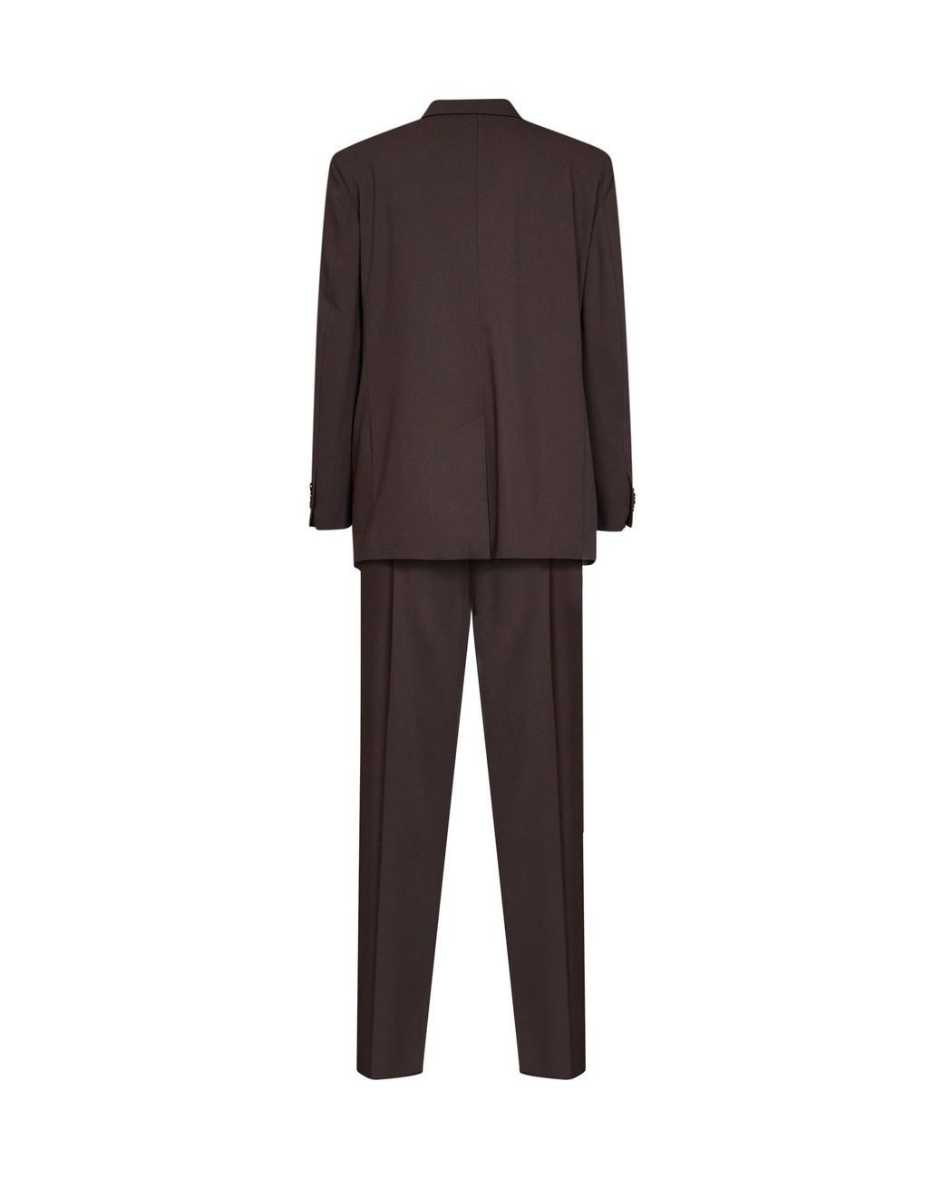 Hevò Brown Double-Breasted Rodi Suit Canvas Polyester Suits for men