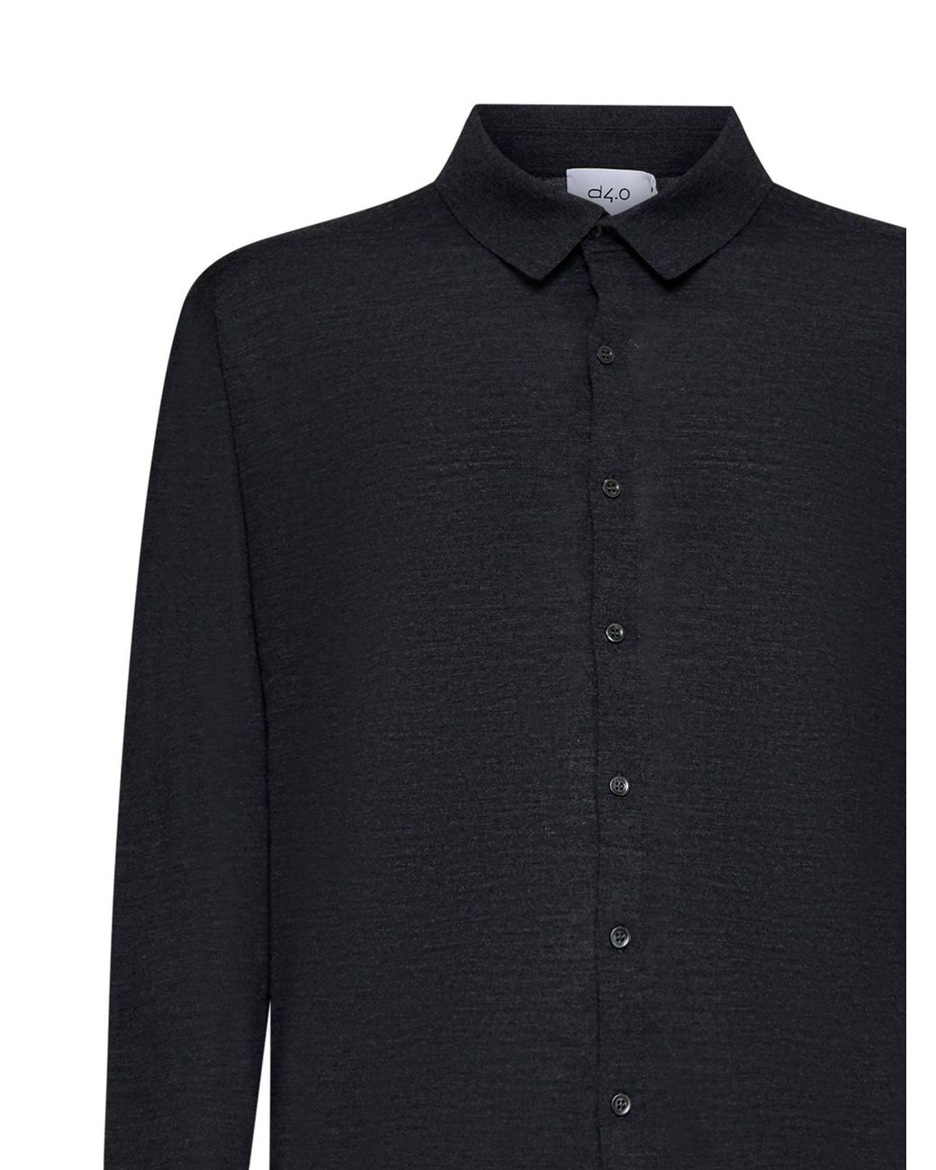 D 40 Blue Virgin Wool Knit Shirt for men