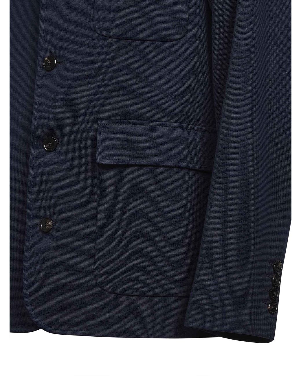 Gucci Blue Dark Cotton Jersey Single-Breasted Jacket for men