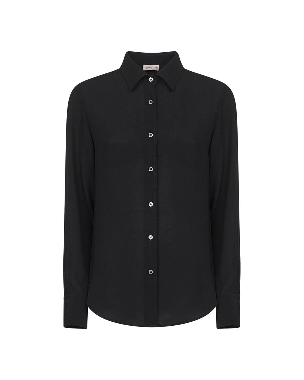 Blanca Vita Black Onyx Crepe Corten Shirt