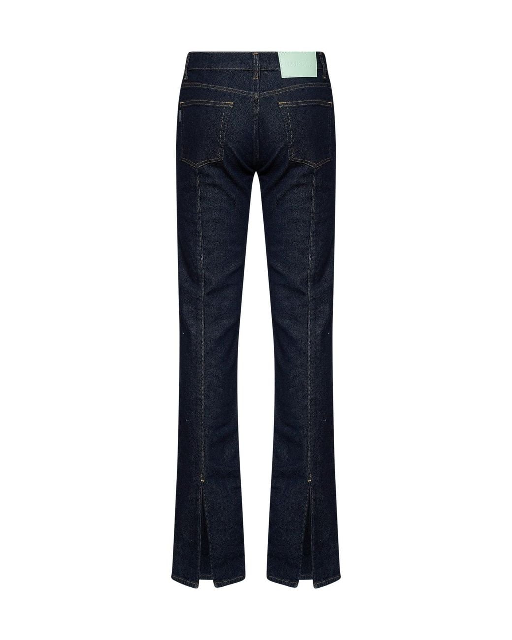Haikure Blue Stretch Cotton Denim Chewy Jeans With Slits