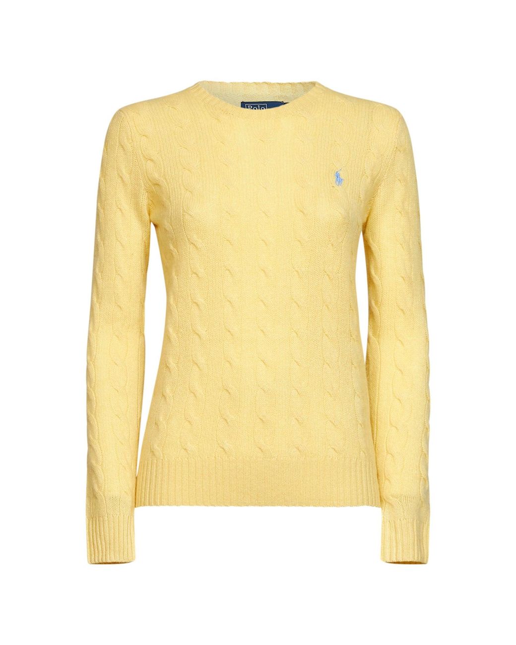 Polo Ralph Lauren Yellow Fall Cable-Knit Wool And Cashmere Sweater<Br