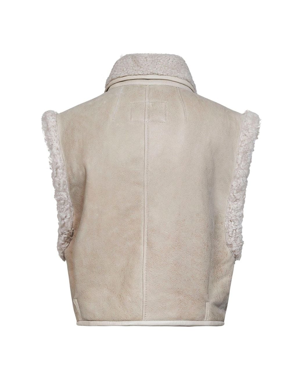 Isabel Marant Gray Ecru Sheepskin Alime-Gf Vest