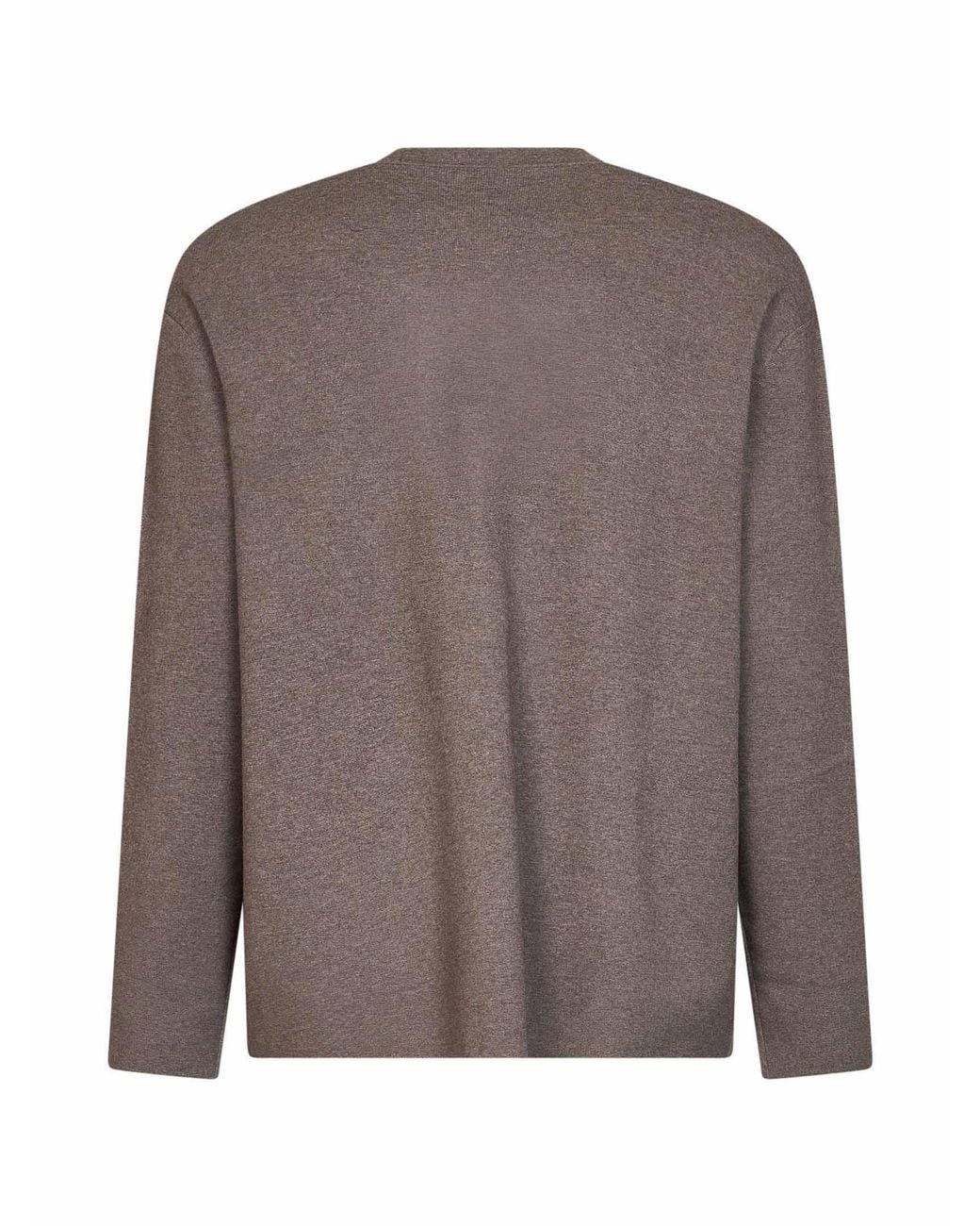 Hevò Brown Knit Top Fiumara Taupe Viscose for men