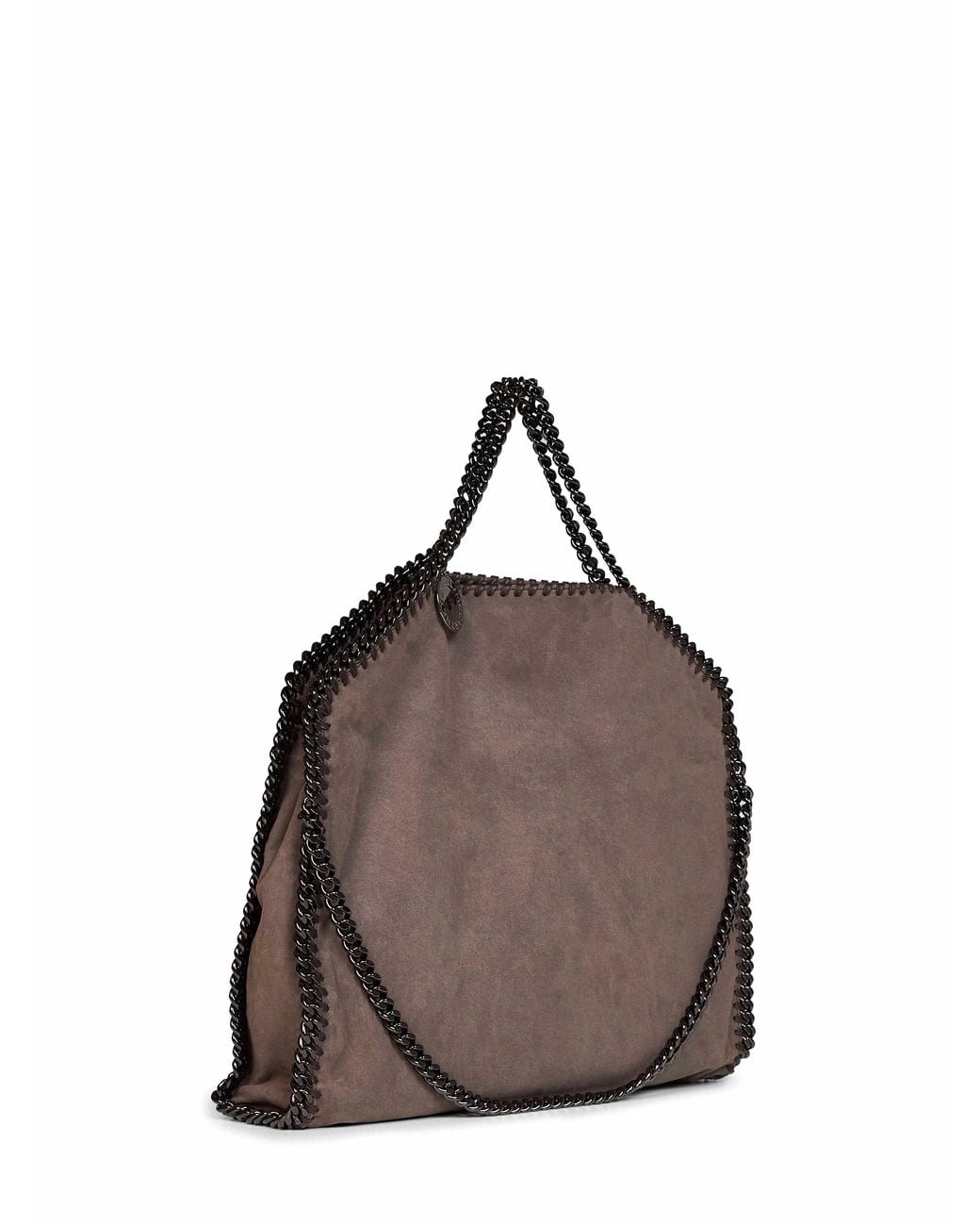 Stella McCartney Brown Dark Taupe Falabella Fold-Over Tote Bag
