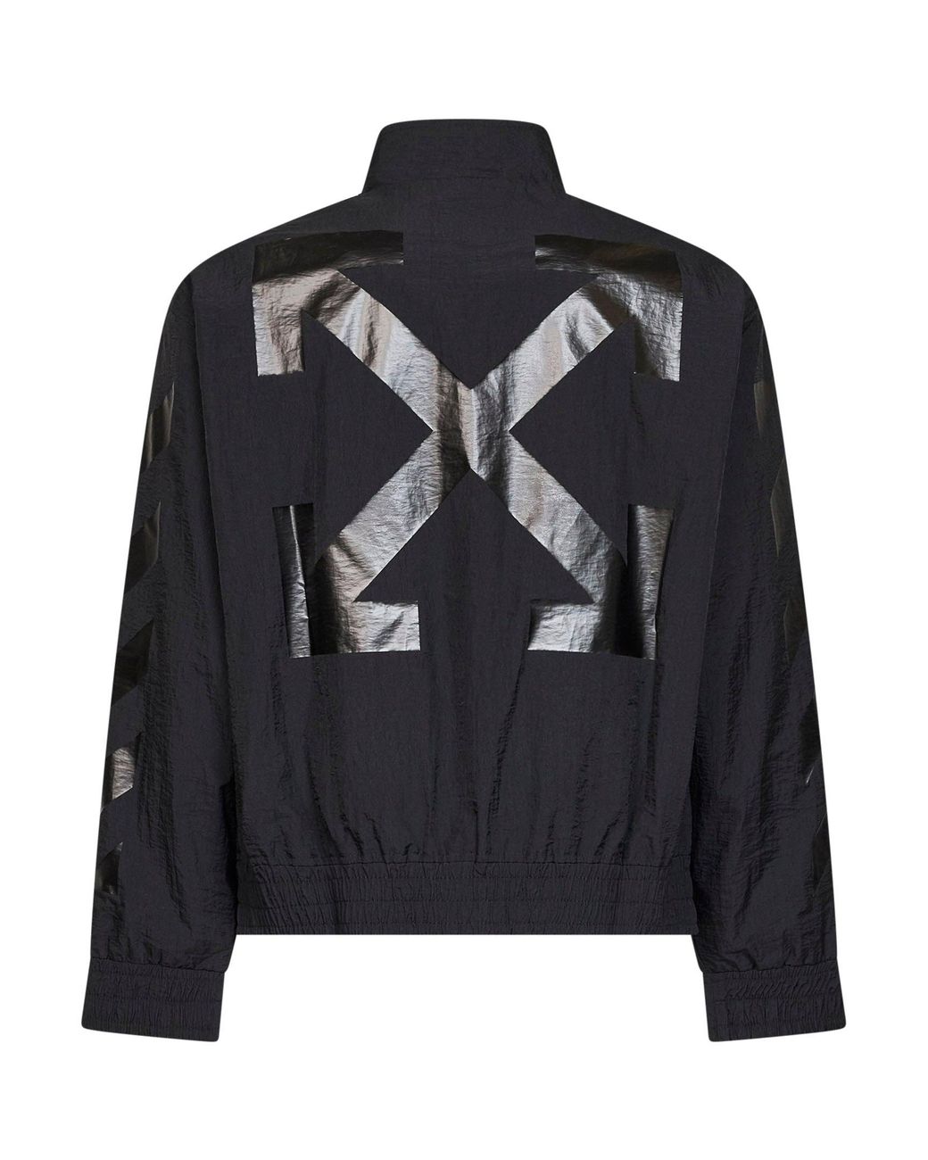Off-White c/o Virgil Abloh Black Nylon Glossy Arrow Tracktop for men