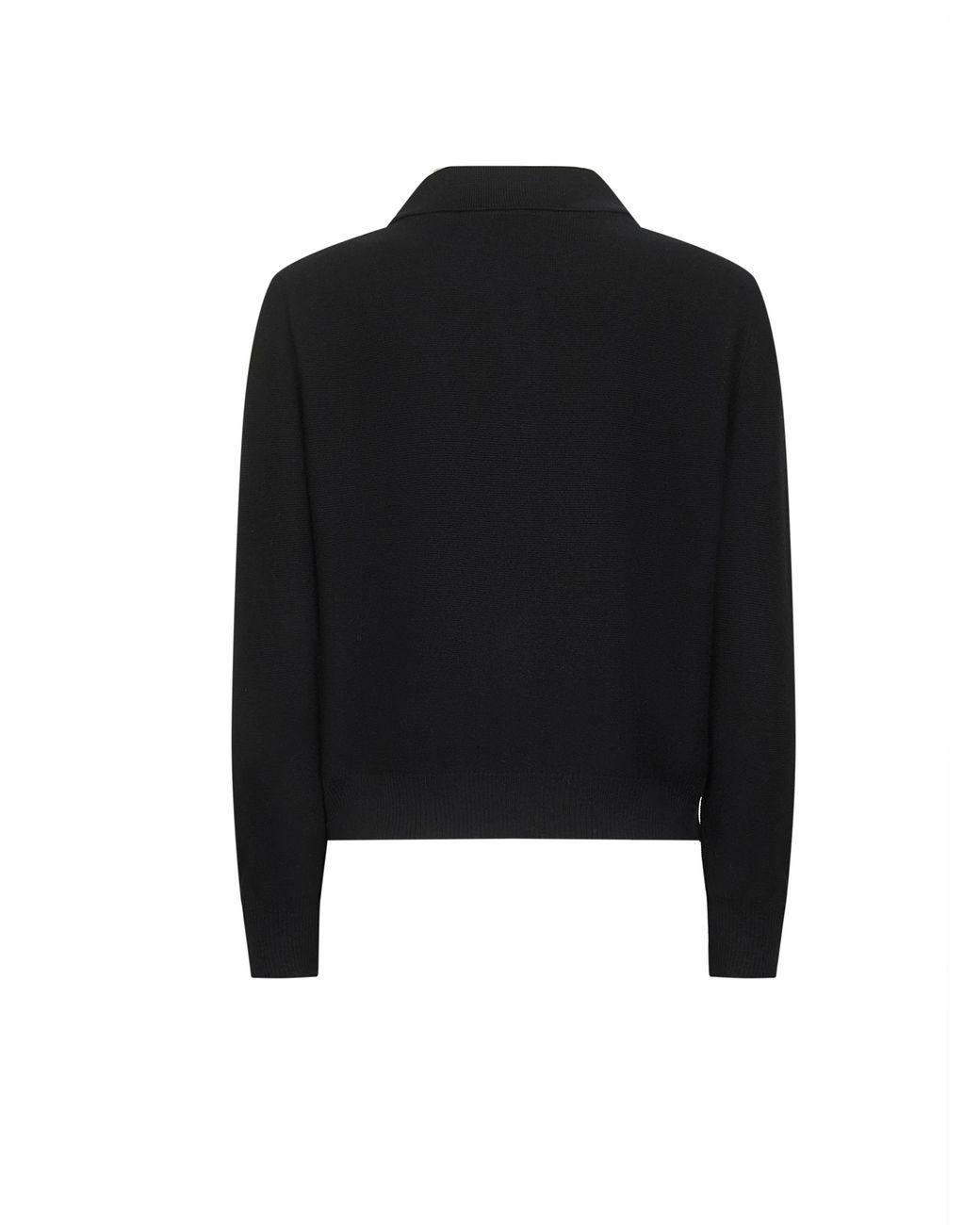 Blanca Vita Black Virgin Wool Knit Cardigan