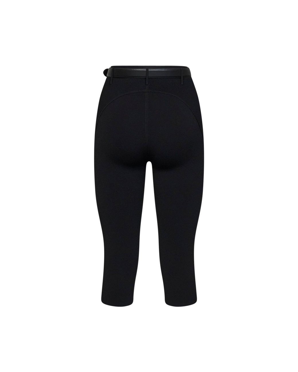 Self-Portrait Blue Compact Knit Capri Leggings