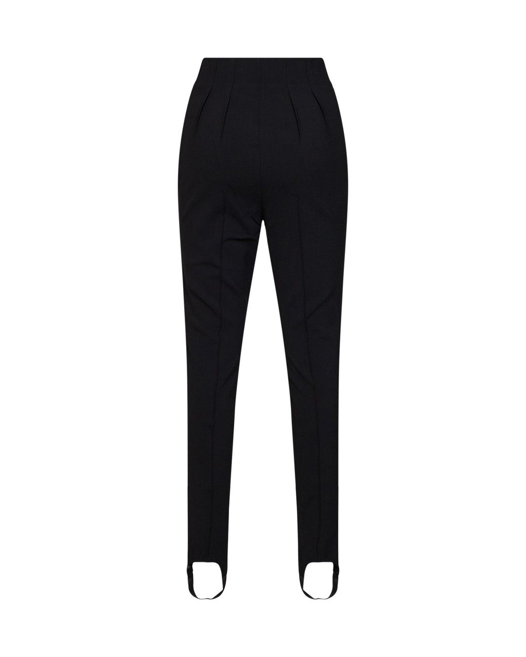 Mugler Black Stretch Wool-Blend Stirrup Tailored Leggings
