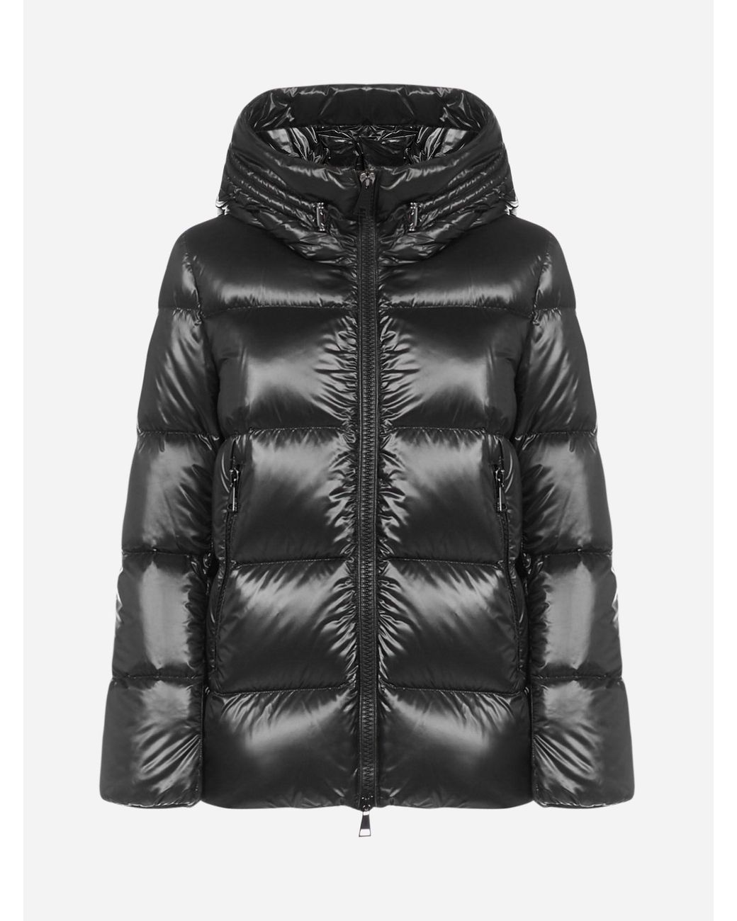 Moncler Ladies Black Seritte Hooded Padded Shell Jacket | Lyst