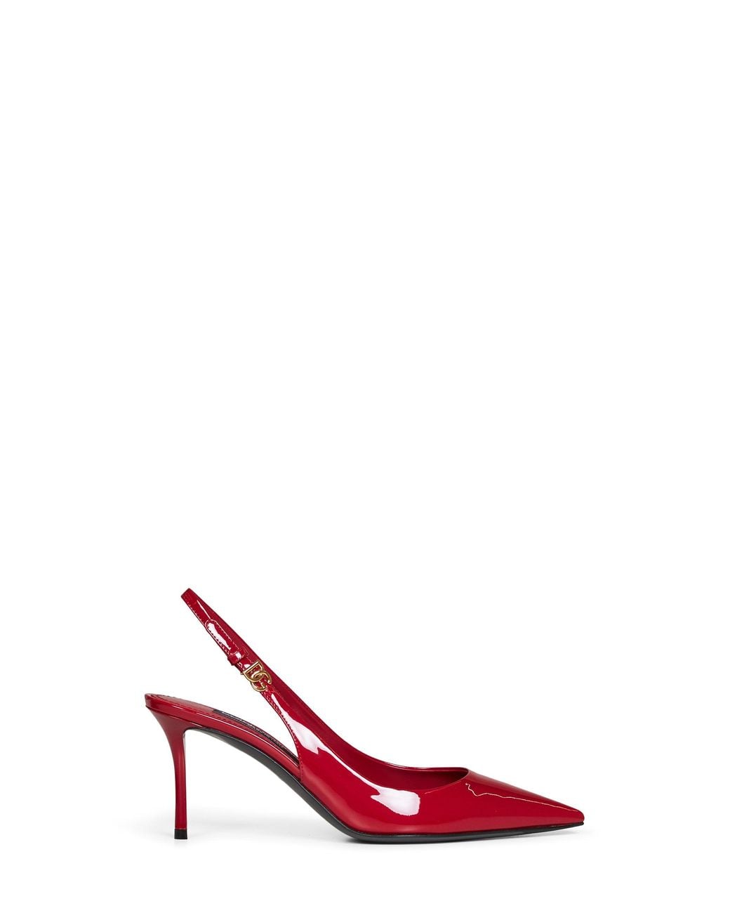 Dolce & Gabbana Red Dolce & Gabbana Patent Leather Slingback Pumps