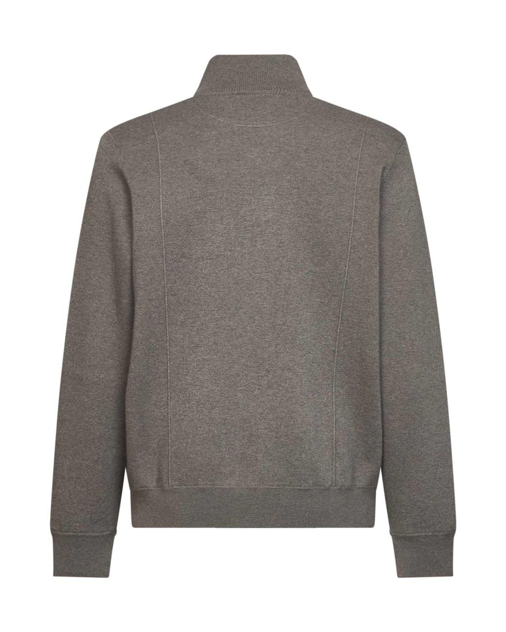 Brunello Cucinelli Gray Military Cashmere Knit Zip-Up Cardigan With Logo for men