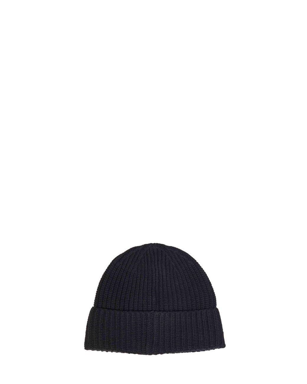 Stone Island Blue Ribbed Rws Geelong Wool Knit Beanie for men