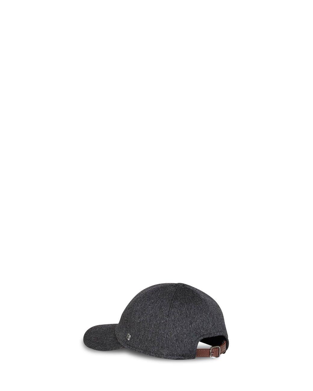 Tagliatore Black Anthracite Virgin Wool Denver Baseball Cap <Br for men