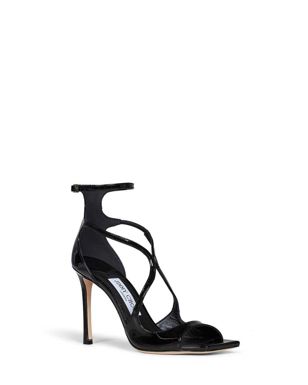 Jimmy Choo White Patent Leather Azia 95 Sandals