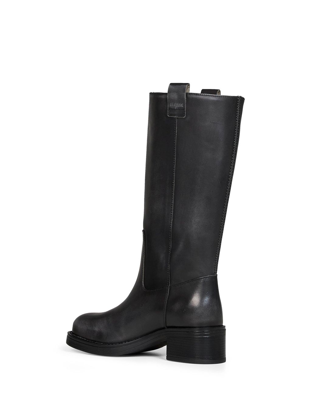 Alohas Black Vintage-Effect Leather Sajan Boots