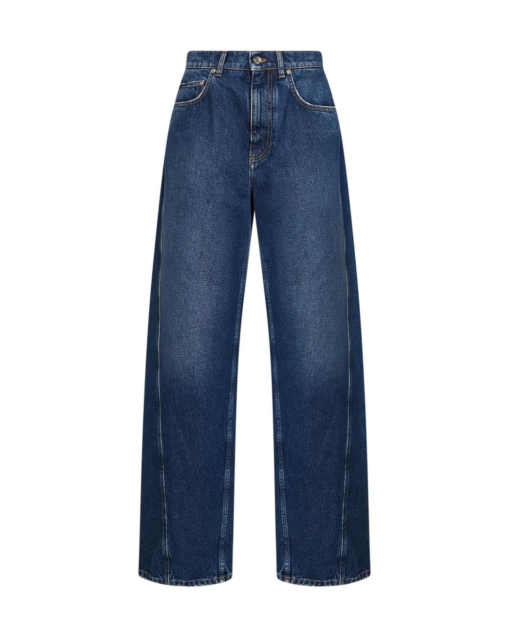 Dolce & Gabbana Blue Cotton Denim Barrel Jeans