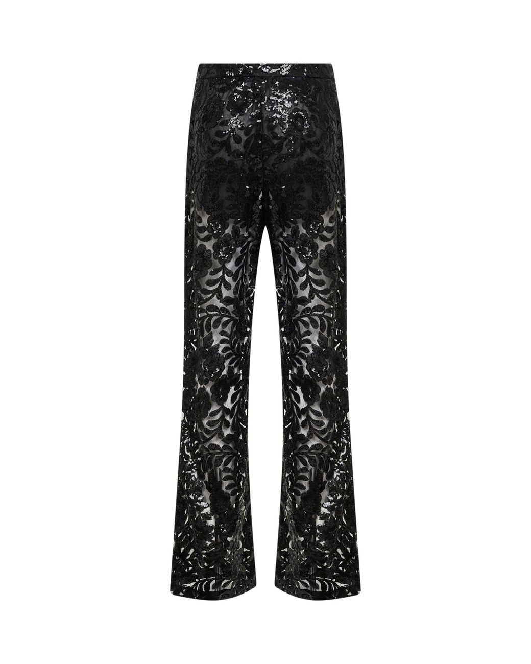 Golden Goose Deluxe Brand Black Sequin-Embroidered Tulle Journey Trousers