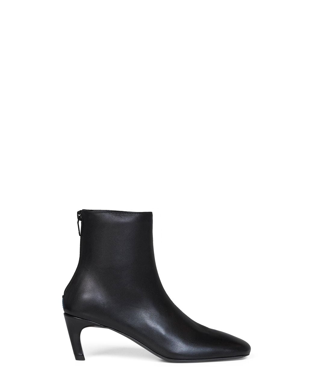 Totême Black Soft Nappa Leather Ankle Boots