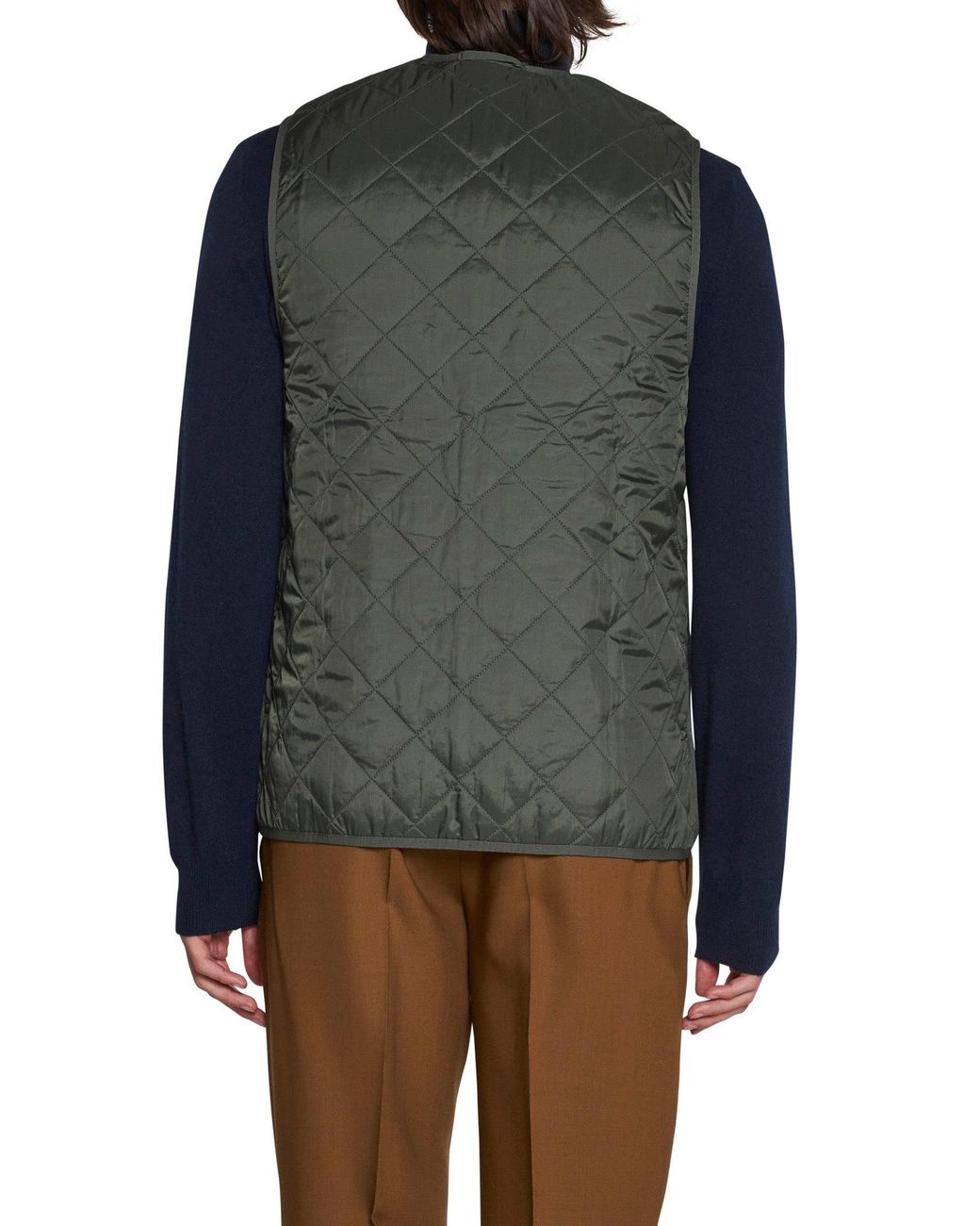 Barbour Green Quilted Waistcoat for men